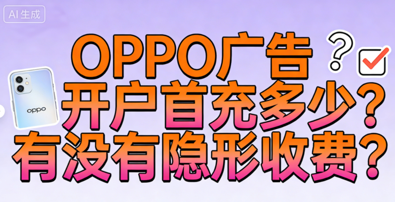 oppo广告开户首充要多少钱？